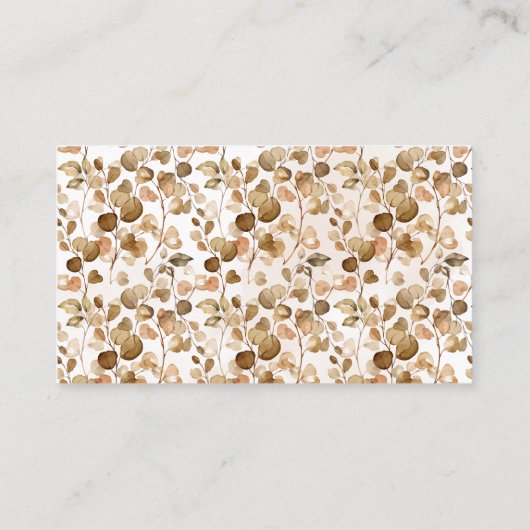 何人のキス秋秋ブライダルシャワーゲーム プレイスカード (裏面)