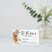 何人のキス秋秋ブライダルシャワーゲーム プレイスカード (スタンド正面)