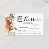 何人のキス秋秋ブライダルシャワーゲーム プレイスカード (正面)