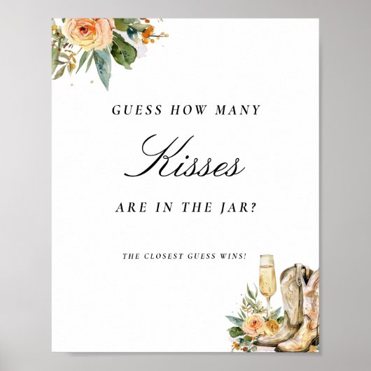 何人のキス西部のブライダルシャワーのサインを推測 ポスター (正面)