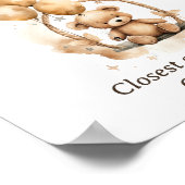 何人のキャンディテディベア赤ちゃんシャワー ポスター (角)