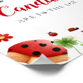 何人のキャンディーがバグの赤ちゃんシャワーのサインを愛しているか推測 ポスター (角)