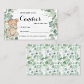 何人のキャンディーが緑のシャワーゲームカードを持つ プレイスカード (正面/裏面)