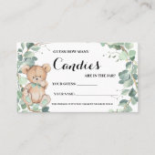 何人のキャンディーが緑のシャワーゲームカードを持つ プレイスカード (正面)