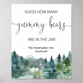 何人のグミベアが素朴な山を戦うか推測 ポスター