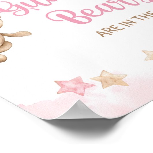 何人のグミベアのシャワーゲームピンクベアー ポスター (角)