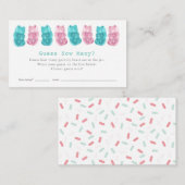 何人のグミベア赤ちゃんシャワーのゲームを推測 エンクロージャーカード (正面/裏面)