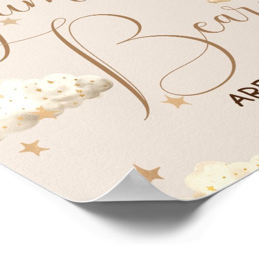 何人のグミベア赤ちゃんシャワーのゲームを推測 ポスター (角)