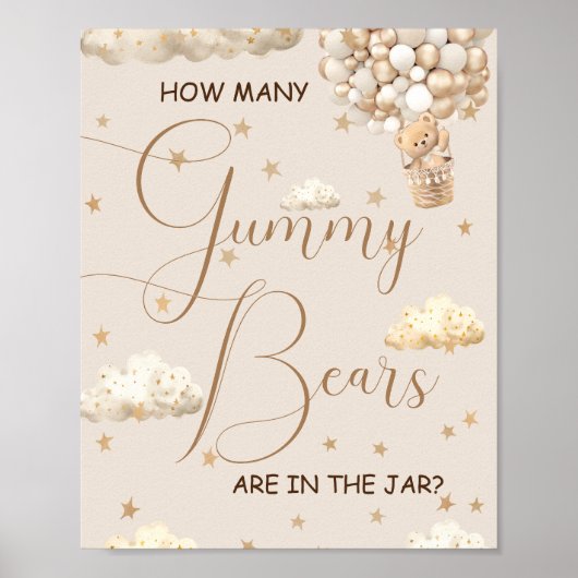 何人のグミベア赤ちゃんシャワーのゲームを推測 ポスター (正面)