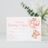 何人のグミベアTeddy Bear赤ちゃんシャワーゲーム エンクロージャーカード (スタンド正面)