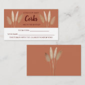 何人のコルクパンパブライダルシャワーゲームカード プレイスカード (正面/裏面)