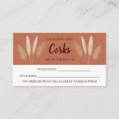 何人のコルクパンパブライダルシャワーゲームカード プレイスカード (正面)