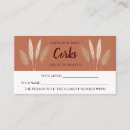 何人のコルクパンパブライダルシャワーゲームカード プレイスカード