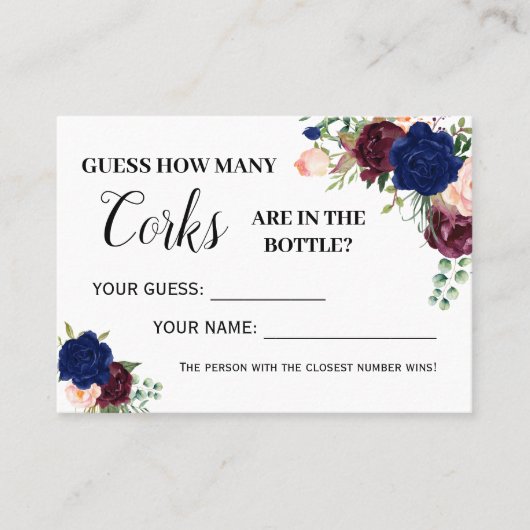 何人のコークゲーム英語シャワスペインのーカード プレイスカード (正面)