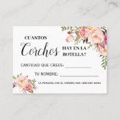 何人のコークゲーム英語シャワスペインのーカード プレイスカード (裏面)