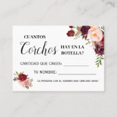 何人のコークゲーム英語シャワスペインのーカード プレイスカード (裏面)