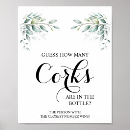 何人のコークスユーカリブライダルシャワーゲームのサイン ポスター