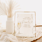 何人のブライダルシャワーゲーム真珠Prosecco ポスター