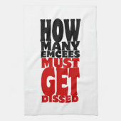 何人の人が解雇されなければならない キッチンタオル (縦)