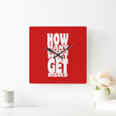 何人の人が解雇されなければならない スクエア壁時計 (ホーム)