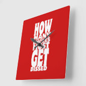 何人の人が解雇されなければならない スクエア壁時計 (傾斜)