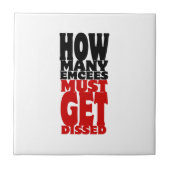 何人の人が解雇されなければならない タイル (正面)