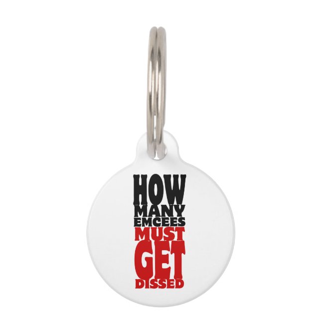 何人の人が解雇されなければならない ペット　ネームタグ (正面)