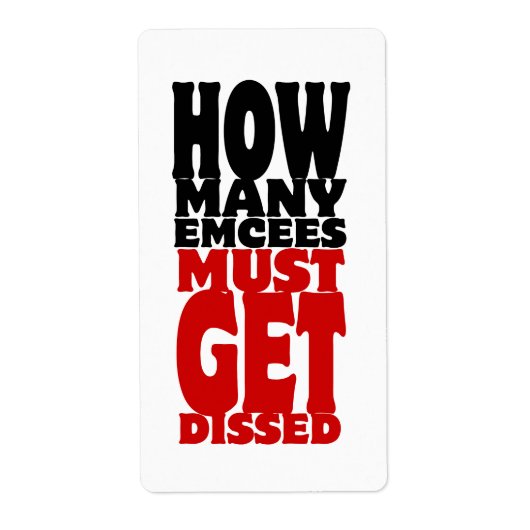 何人の人が解雇されなければならない ラベル (正面)