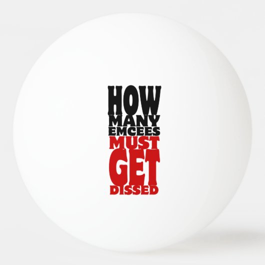 何人の人が解雇されなければならない 卓球ボール (正面)