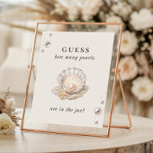 何人の真珠の沿岸赤ちゃんシャワーゲームのサイン ポスター