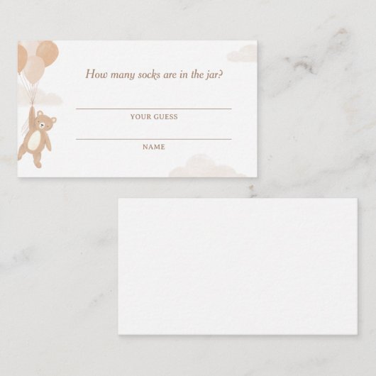 何人の靴下のカードにベビーシャワー エンクロージャーカード (正面/裏面)