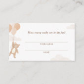 何人の靴下のカードにベビーシャワー エンクロージャーカード (正面)