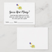 何個だと思う？かわいい象のゲームカード（白） エンクロージャーカード (正面/裏面)