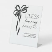 何個のキスブラックボウブライダルシャワー 台座サイン (正面)