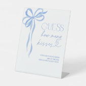 何個のキスブルーボウブライダルシャワー 台座サイン (正面)