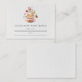 何個のリングや輪ブライダルシャワー茶パーティー エンクロージャーカード (正面/裏面)