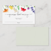 何個の野生の花 春 夏 色彩豊か エンクロージャーカード (正面/裏面)