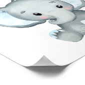 何個落花生ゾウの男の赤ちゃん ポスター (角)