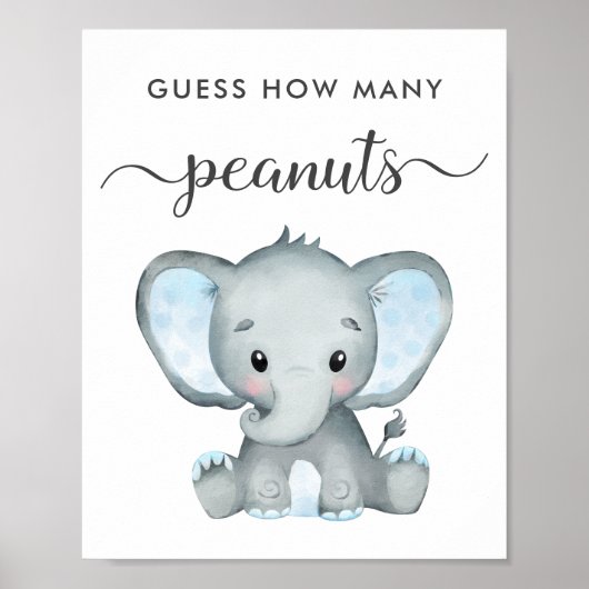 何個落花生ゾウの男の赤ちゃん ポスター (正面)