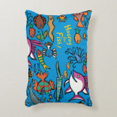 何匹異なった魚を見ることができますか。 アクセントクッション (正面(垂直))