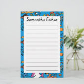 何匹異なった魚を見ることができますか。 便箋 (スタンド正面)