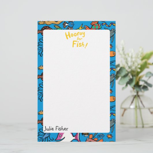 何匹違うの魚が見える? 便箋 (スタンド正面)