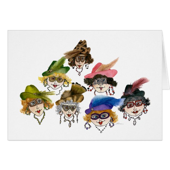 何十年もダイエットのカードを持つユーモアのある女性 (正面横)