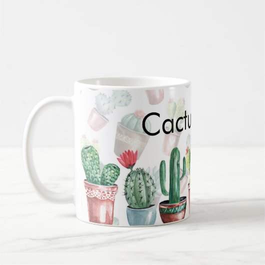 何多肉植物レトロヴィンテージ コーヒーマグカップ (左)