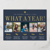 何年もの |年レビュー5フォトコラージュ 箔シーズンカード (正面)