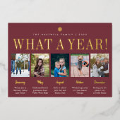 何年もの |年レビュー5フォトコラージュ 箔シーズンカード (正面)