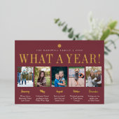 何年もの |年レビュー5フォトコラージュ 箔シーズンカード (立ち正面)