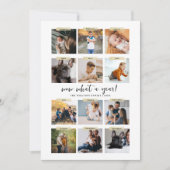 何年もの | 12フォトコラージュのクリスマス 招待状 (正面)