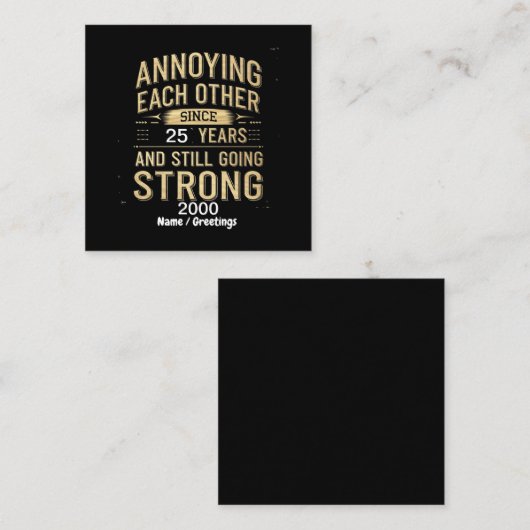 何年も前から悩み合う スクエア名刺 (正面/裏面)