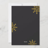 何年！ |クリスマス写真（黒と金箔） シーズンカード (裏面)